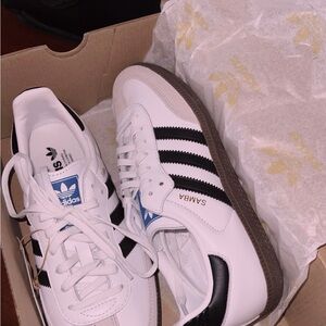 Adidas Samba White and Black Sneakers
